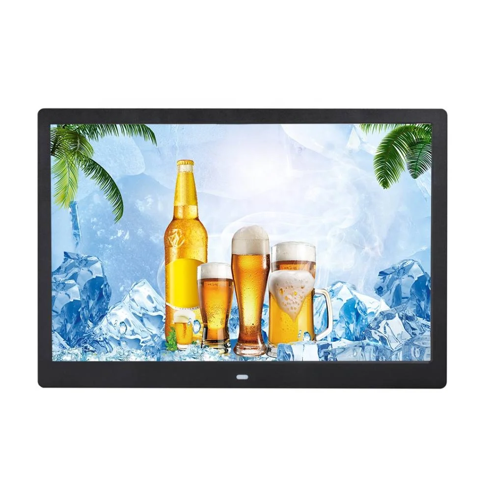 Digital Picture Frame 15 Inch Wall Mounted Digital Photo Frame Multi-function Video Advertising Player Play Music+Video+Photos