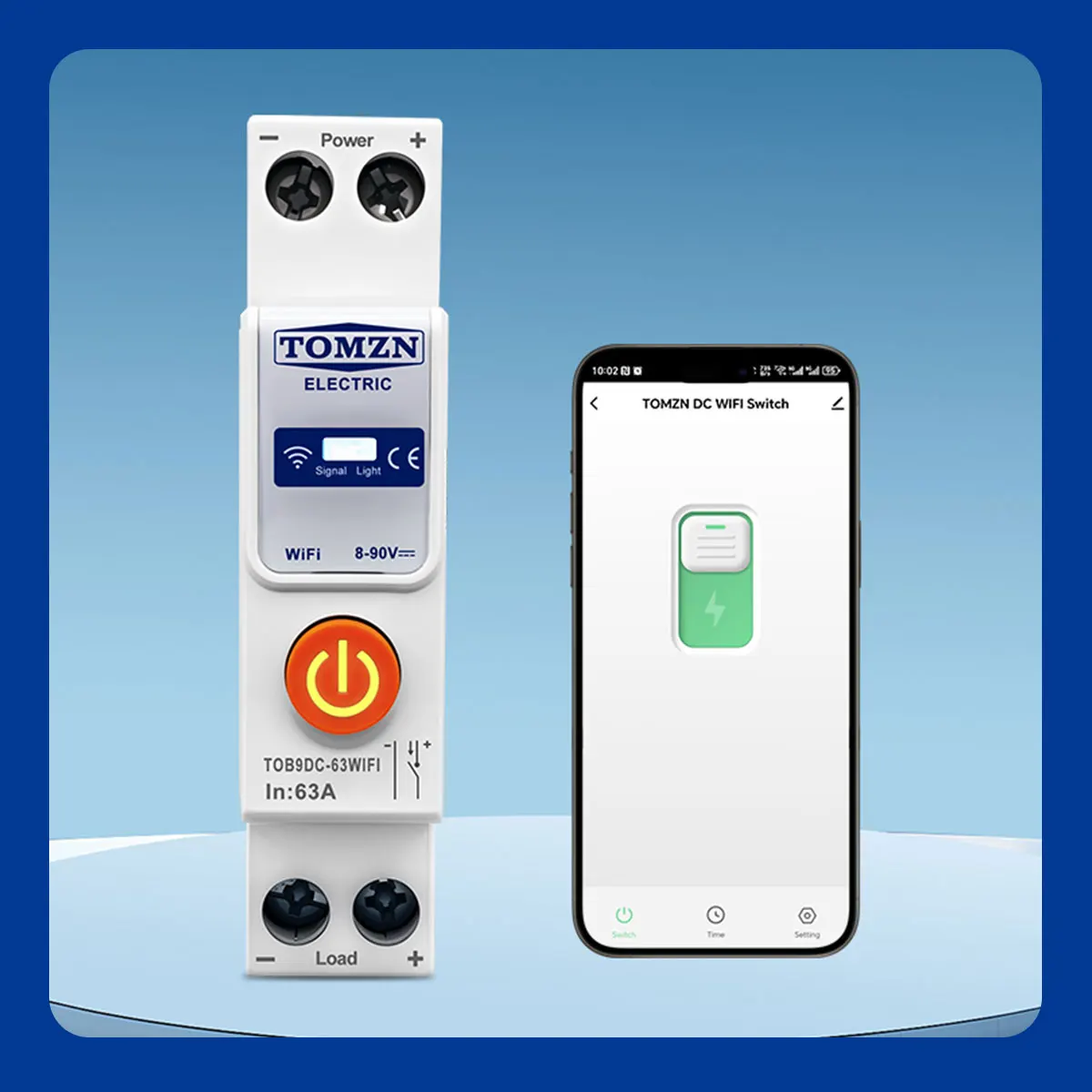 TOMZN DC WIFI Smart Circuit Breaker Tuya Smartlife Cycle Timer 8-90V 63A Switching Power Supply 1P Relay Status Countdown - Image 6