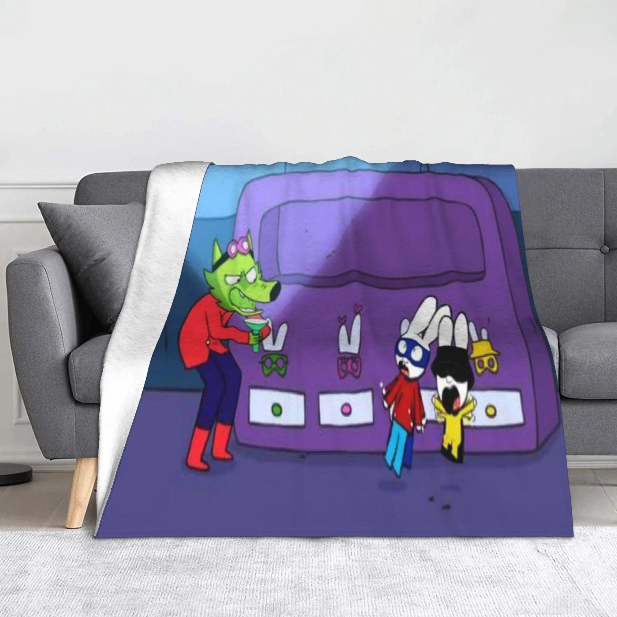 Simon Super Rabbit Throw Blanket for Couch  Soft Cozy Plush Blanket 50x60 Inch Multi-size Bedspread for All Seasons