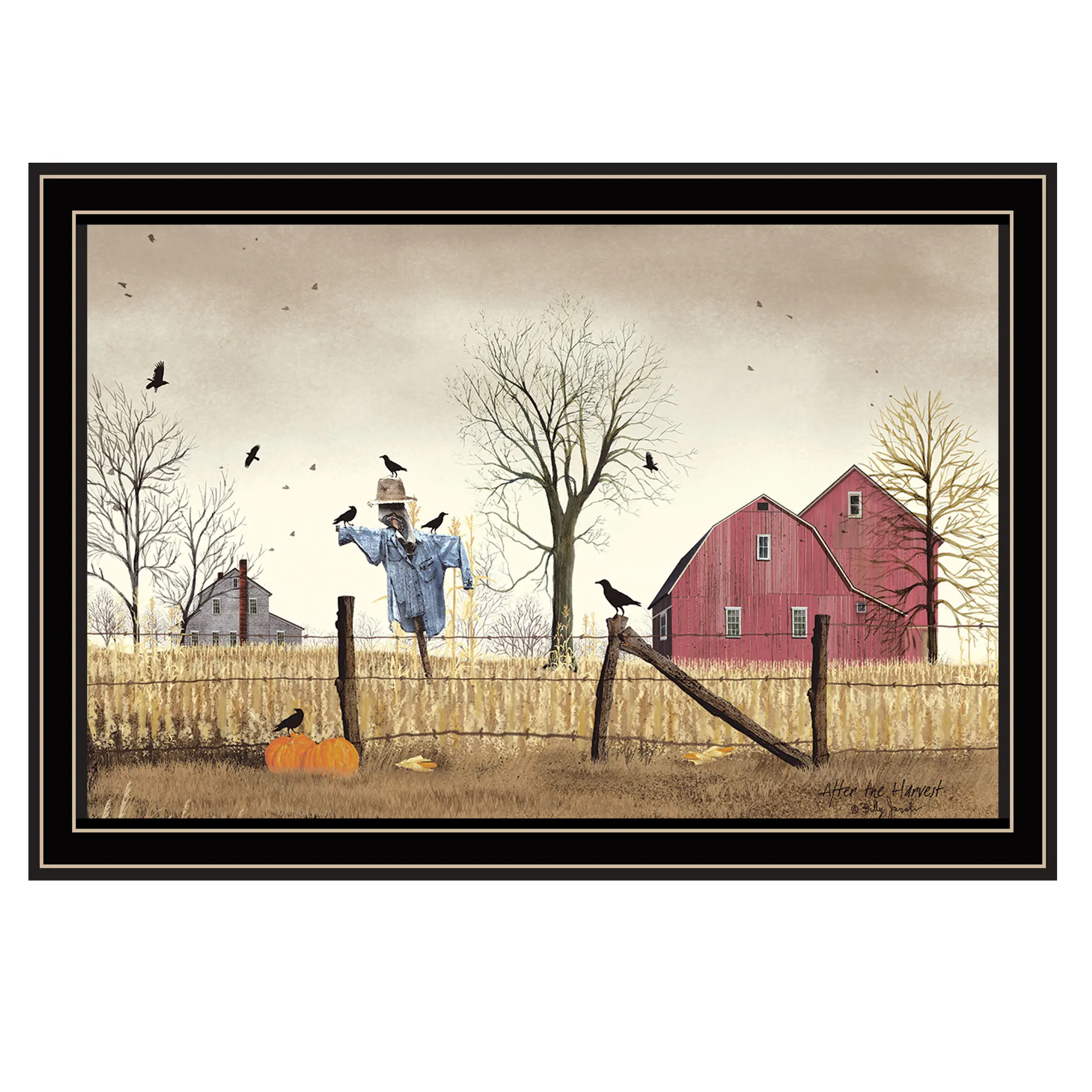 

Trendy Decor 4U After the Harvest Black Framed Wall Art for Living Room, Bedroom Wall Art Print for Home Decor by Billy Jacobs