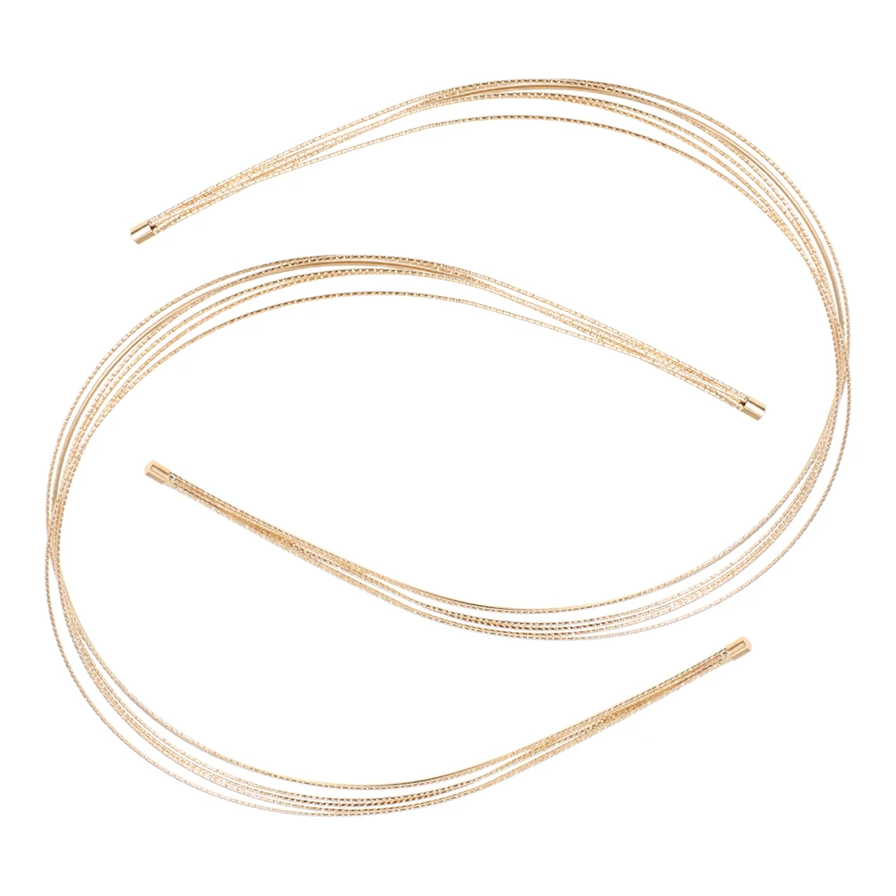 

2 шт. многослойные металлические повязки на голову для женщин, золотые обручи для волос, регулируемые свадебные аксессуары для подружек невесты, набор прочных повязок для волос