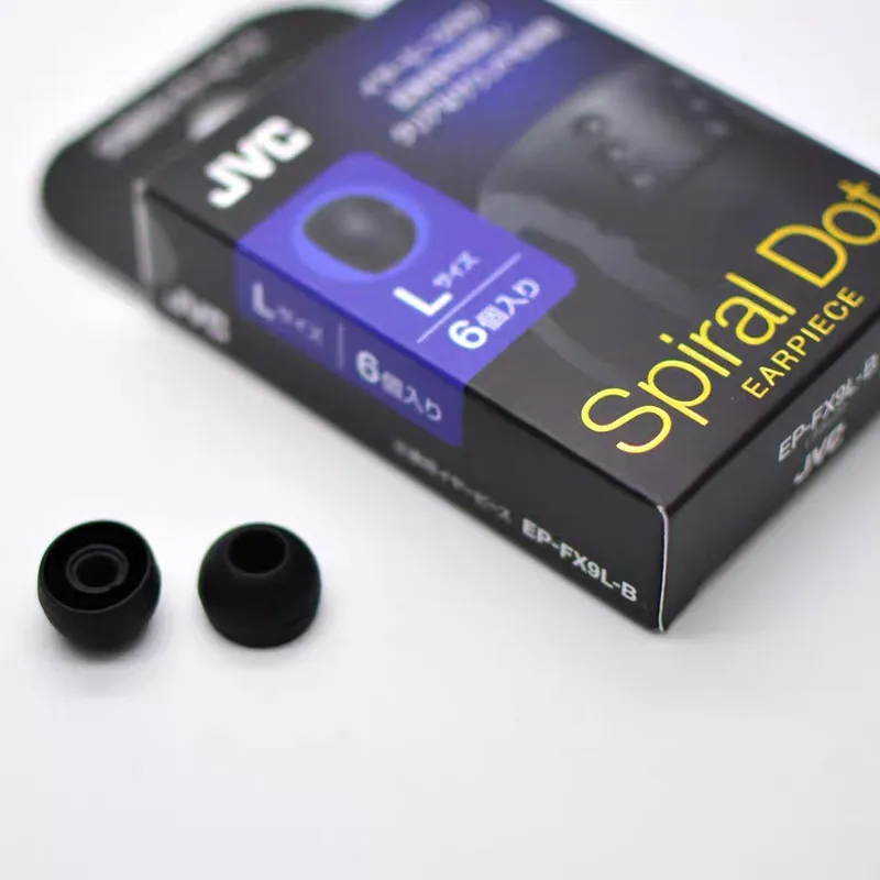 Eartips for JVC EP-FX9 Eartips Spiral Dot Spiral Cover Silicone Recessed Ear Plug Cover Replace Earplugs 3Pairs