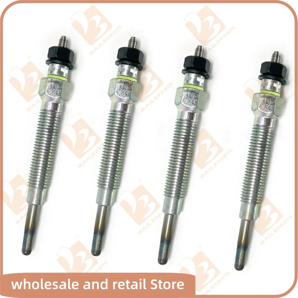 4PCS 3671042021 Glow Plug For Nissan Pickup TD27 Pickup Urvan 2.7 2.5 Mitsubishi Hyundai H100 11065-43G01 36710-42021 PN-135
