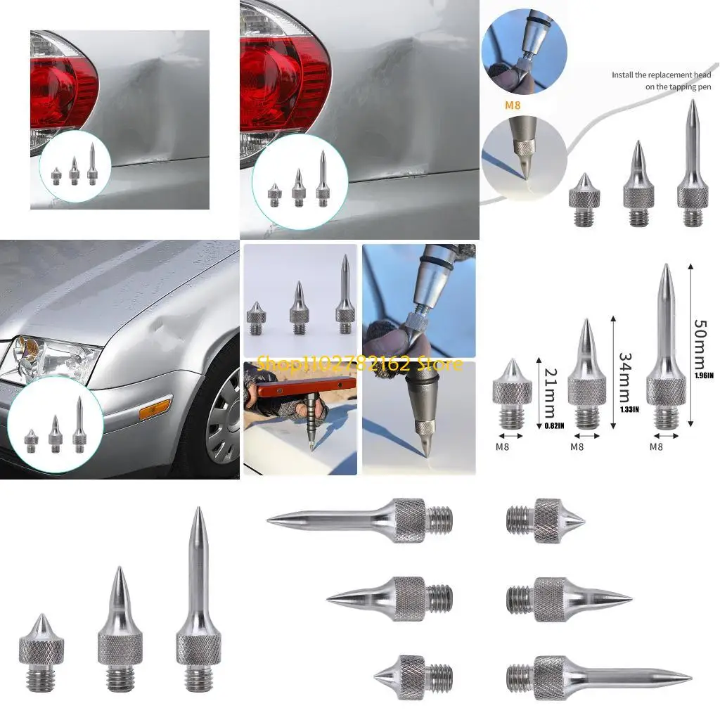 

547B High Efficiency Stainless Steel Leveling Hammer with 3 Replaceable Heads Suitable for Metalworking Home And Auto Use