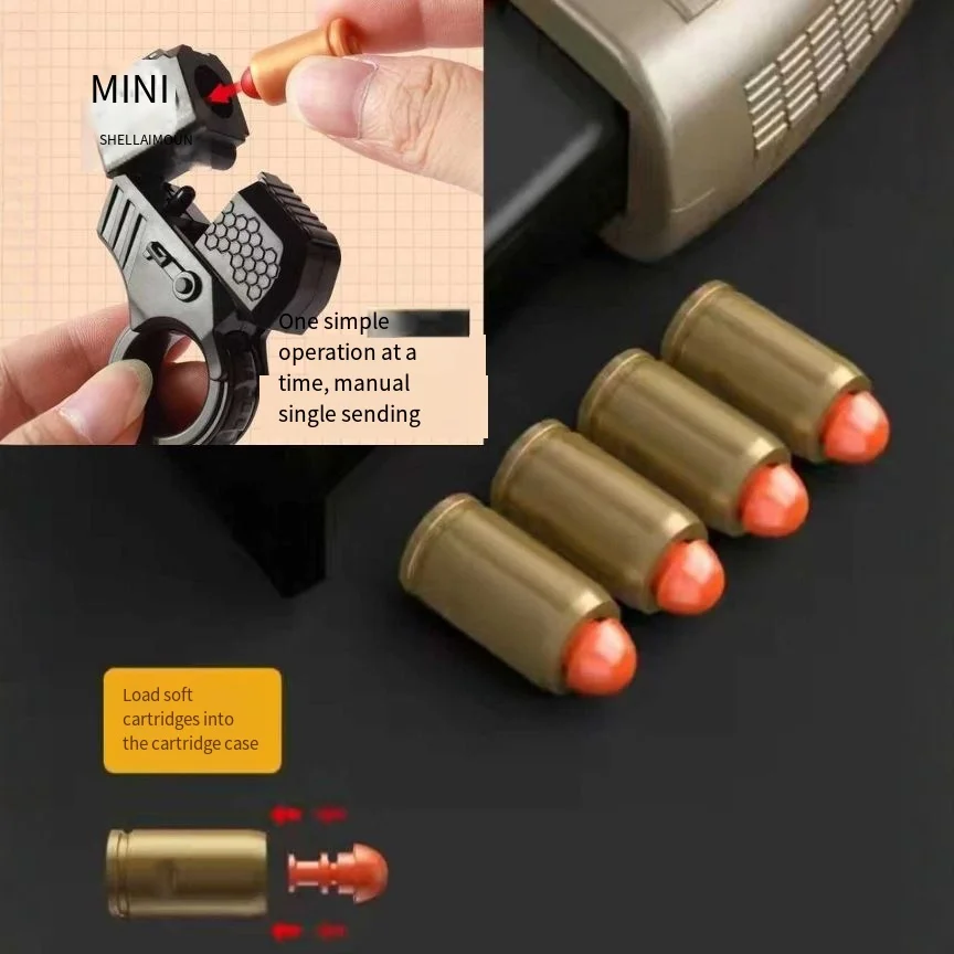 2025 Nieuw Mini Shell Uitwerpringpistool - Creatieve Soft Bullet Blaster, Radijsvorm Speelgoedpistool voor kinderen Volwassenen Geschenkgroothandel
