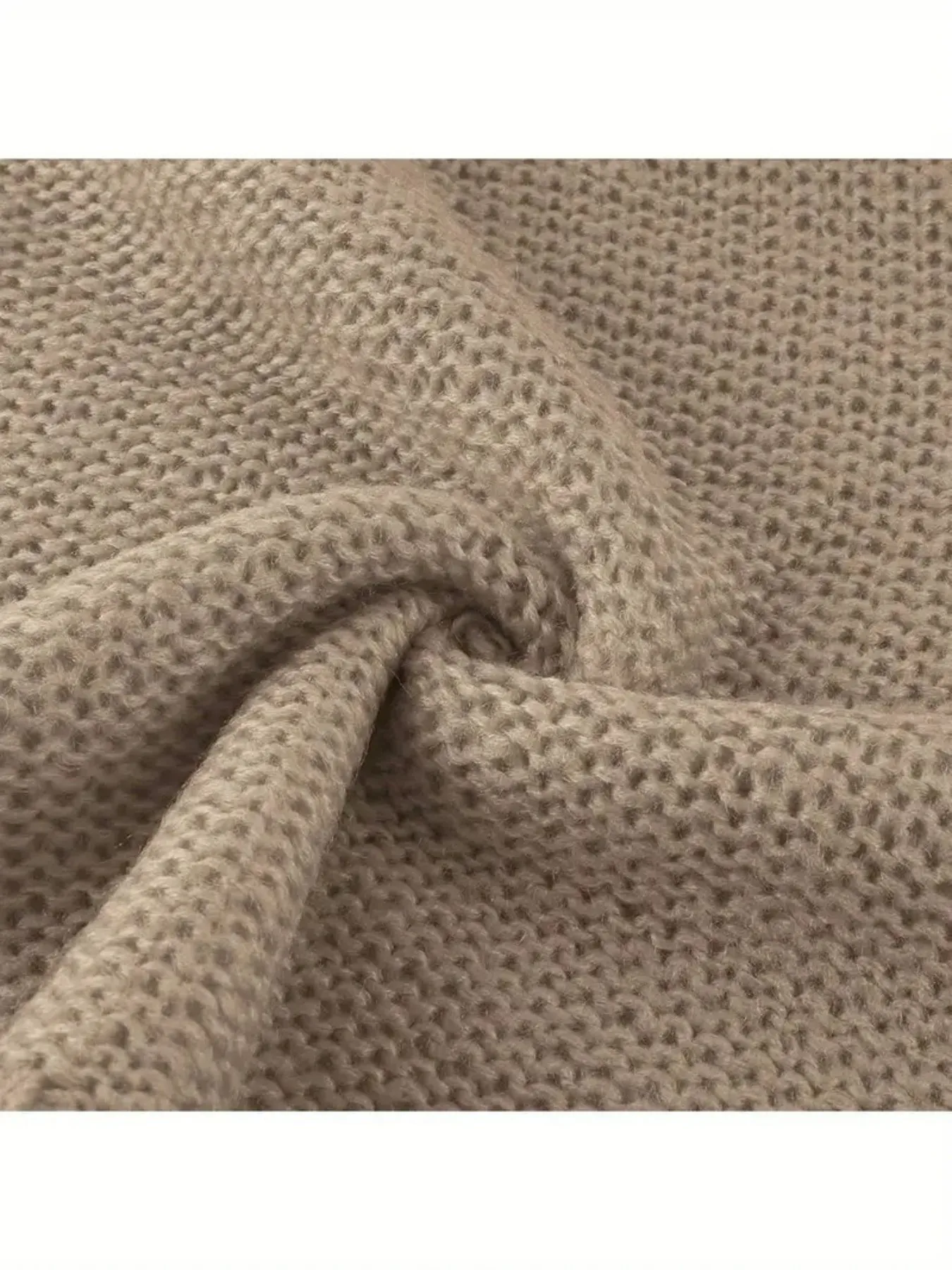 بلوفر فضفاض برقبة على شكل حرف V للسيدات، سترة علوية بأكمام طويلة بلون سادة، أزرار أمامية محبوكة كاجوال #1