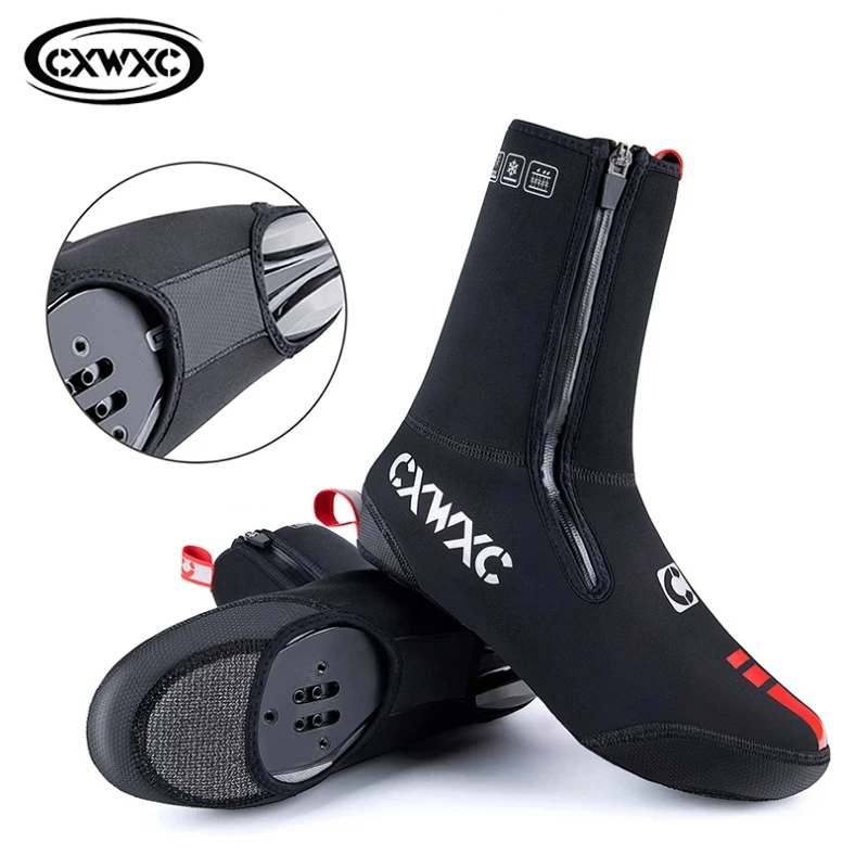 CXWXC Cycling Shoes Cover Thermal Bicycle Overshoes Boot Cover Neoprene Road Bike Insulated Cycle Footwear Wind Water Protection