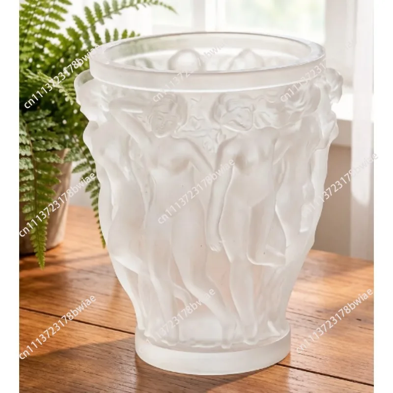 

Glass Art Relief Harvest with Ten Beauties Vase Decoration Creative Living Room and Wine Cabinet Ornament High-End Gift Home
