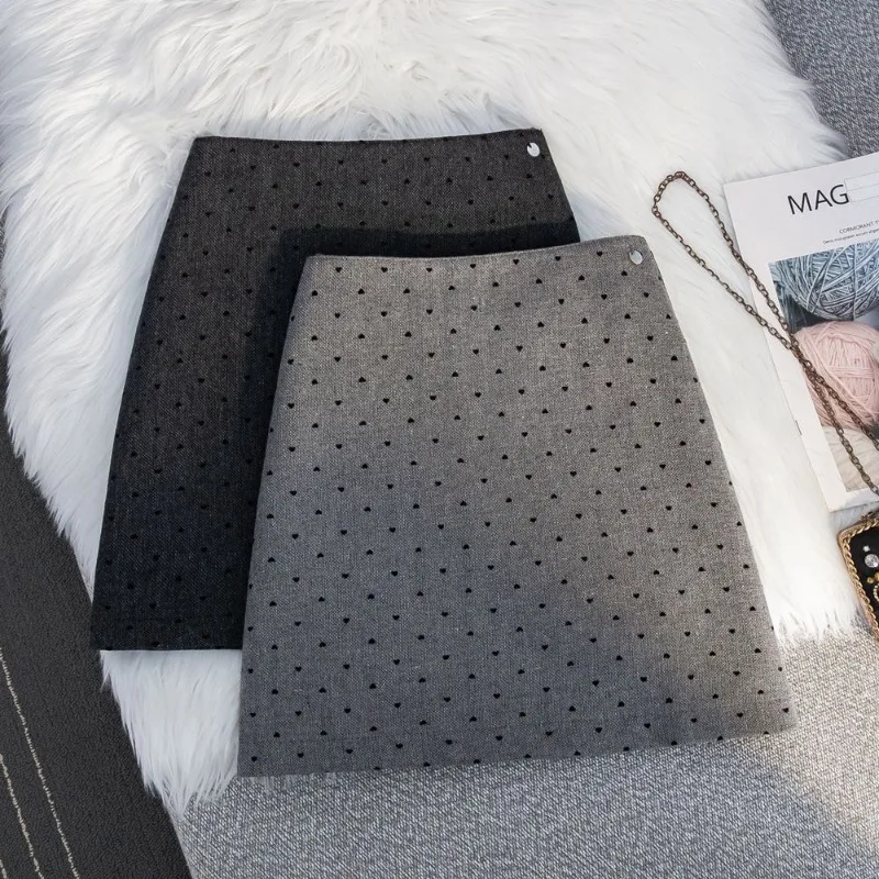 

Harajuku Dot Skirt For Women High Waist A-line Bodycon Women's Skirt Autumn New Jupe Femme Ropa Mujer