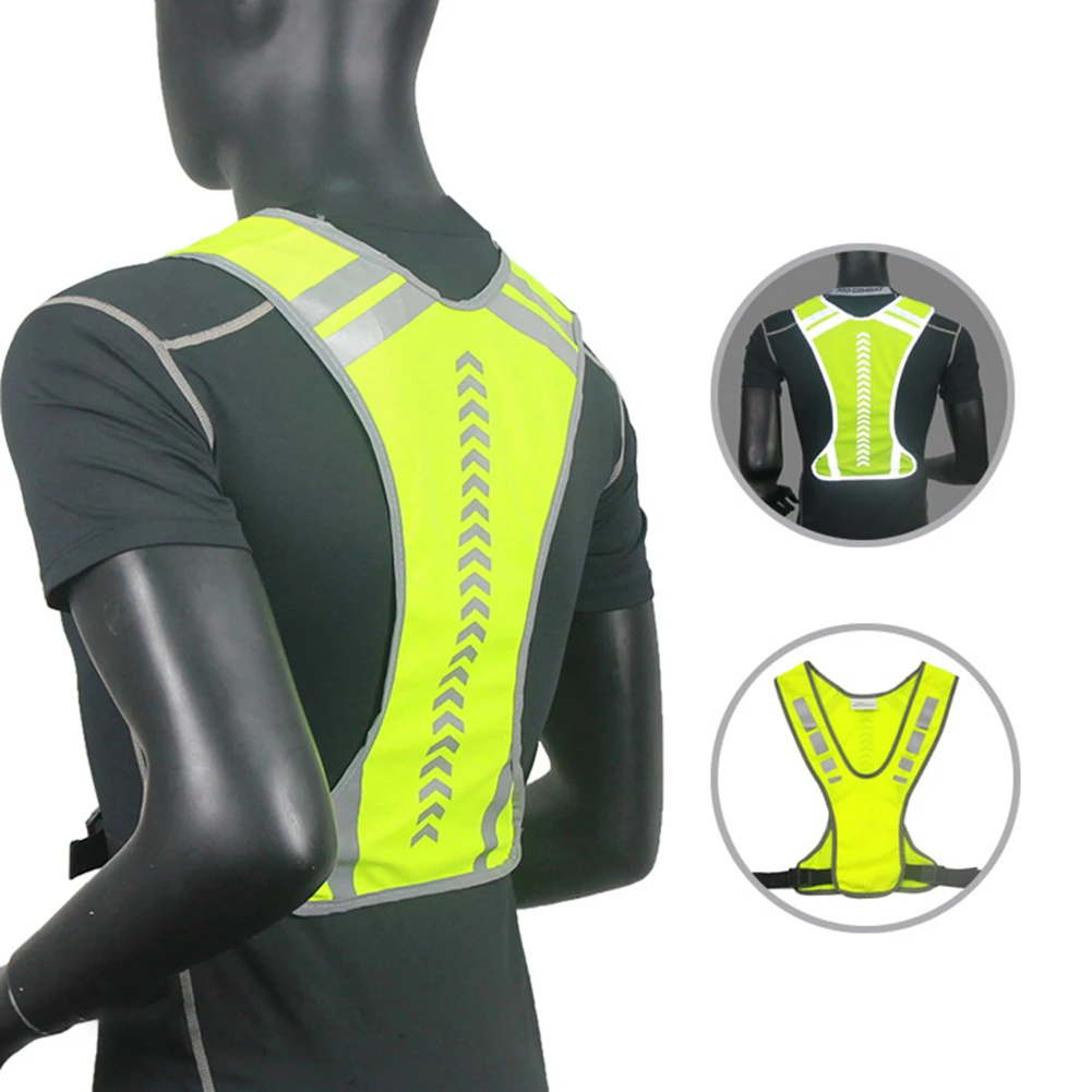 LED Lights Up Reflective Running Vest Thin Night Cycling Safety Vest High Visibility Battery Powered Reflective Vest For Outdoor