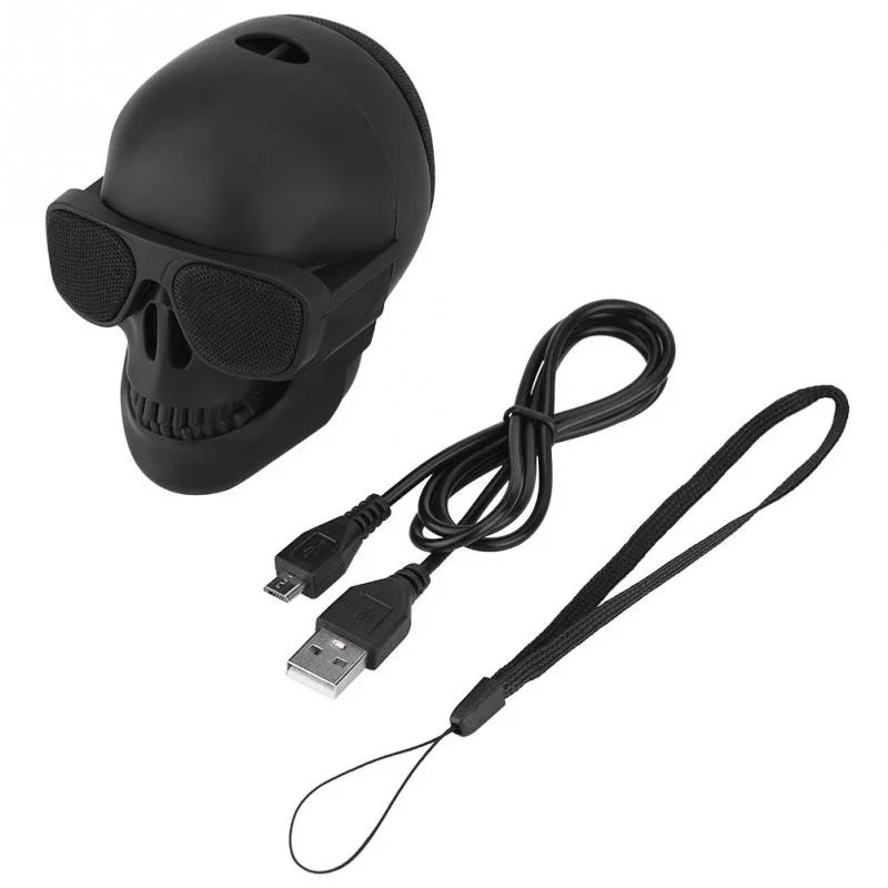 Skull Speaker Wireless Bluetooth-compatible Portable Mini Stereo Sound Enhanced Bass Speaker 5W Music Player Skull Shape Speaker