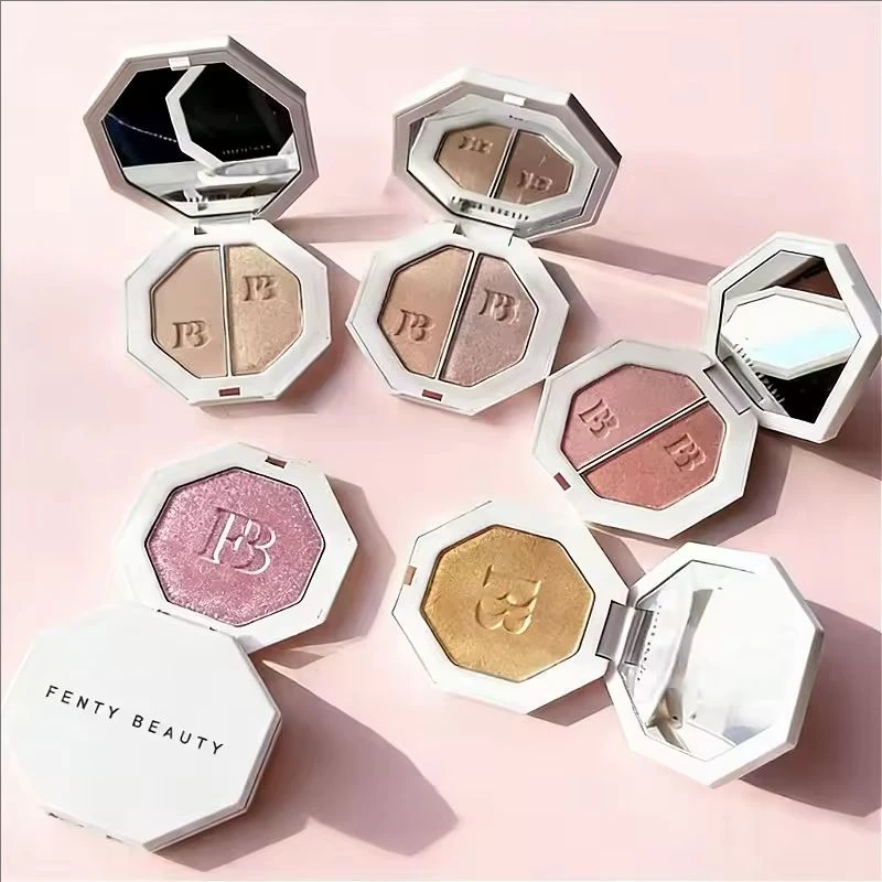 Fenty Beauty Highlighter Lluminator Mirror Palette Face Shimmering Loose Powder Waterproof Natural Contouring Stick Makeup Set