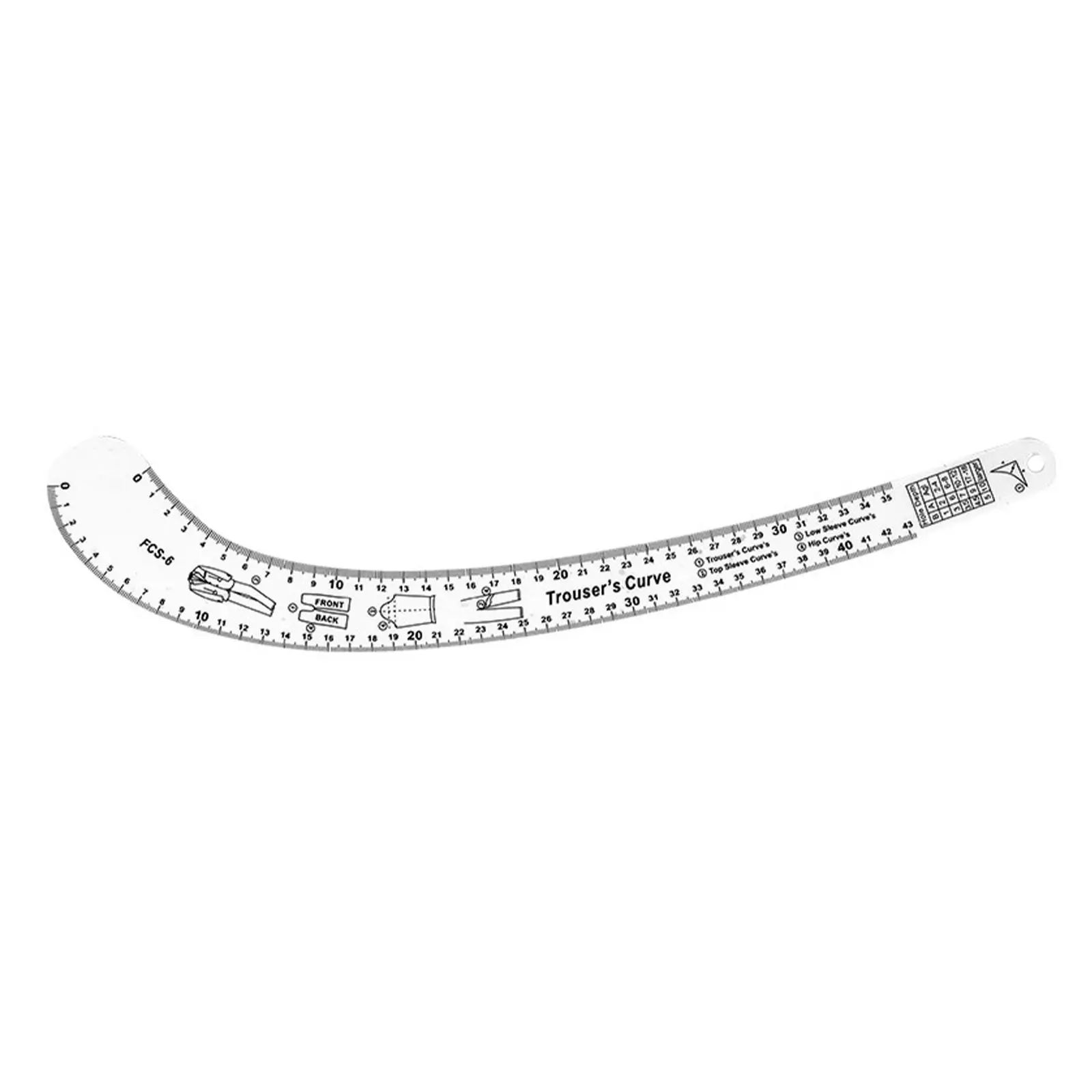 French Curve Ruler Measure Pattern Template Making Tailor Tool Acrylic Dress Curve Rulers Metric Fashion Design Sewing Ruler