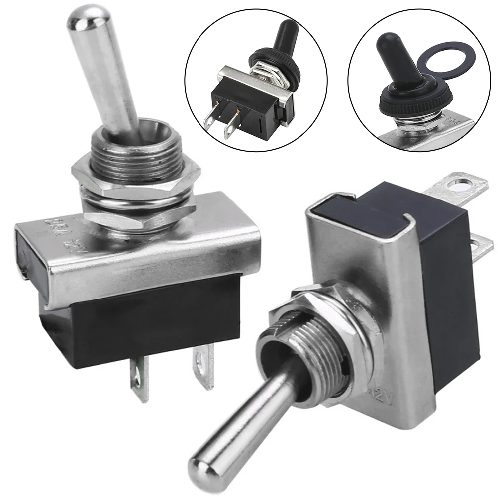 Electrical Wiring 12.2mm Toggle Switch 2 Pin Switch Compact Size Easy Installation Locking Mechanism Outdoor Use