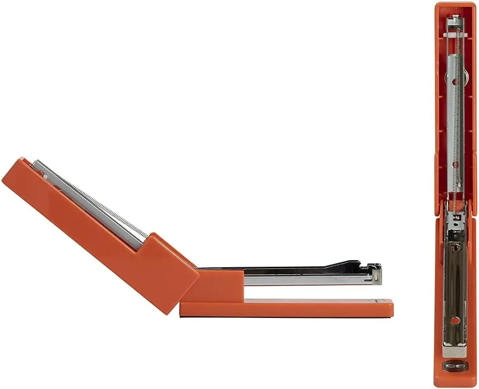 Modern Orange Desk Stapler - Heavy Duty, Jam-Resistant, Rubber Base for Stability