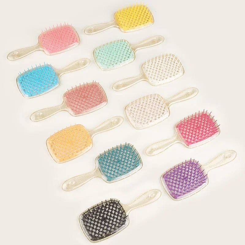 1 PCS Fluffy Air Cushion Scalp Massage Hair Brush Wide Teeth Hollow Combs Salon Women Styling Tool Hairdressing Supply