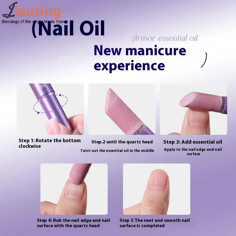 3In1 Ceramic Nail Cuticle Oil Brighten Moisturizing Nail Cuticle Remover Pen Prevent Nail Damage Manicure Care Tool