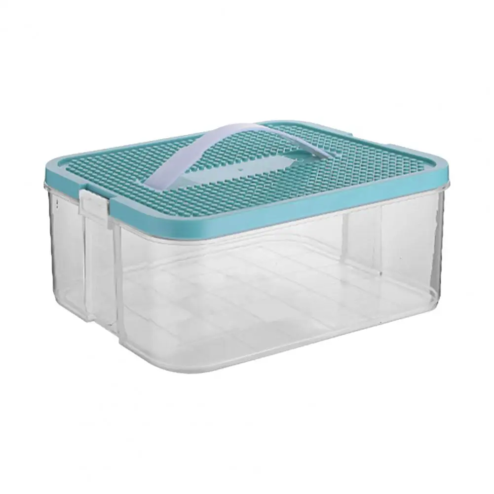 Organizador de juguetes, estuche de almacenamiento de joyas transparente con tapa, múltiples compartimentos para bloques de construcción, caja organizadora de capacidad, dormitorio