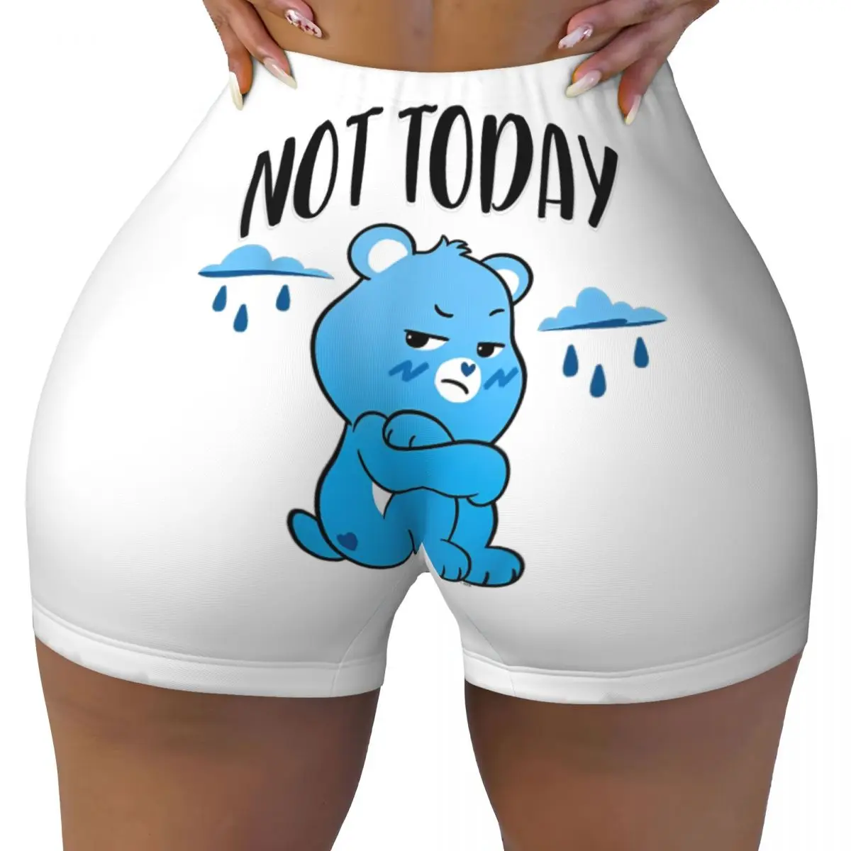 

Care Bears- Unlock The Magic Grumpy Bear Not Today Seamless Yoga Shorts Woman Biker Running Fitness Workout Gym Sportswear