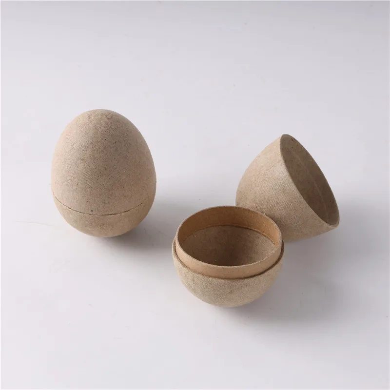 

10Pcs Paper Easter Eggs Unpainted Blank DIY Paintable Craft Eggs Drawing Egg Easter Decorations for DIY Holiday Crafts