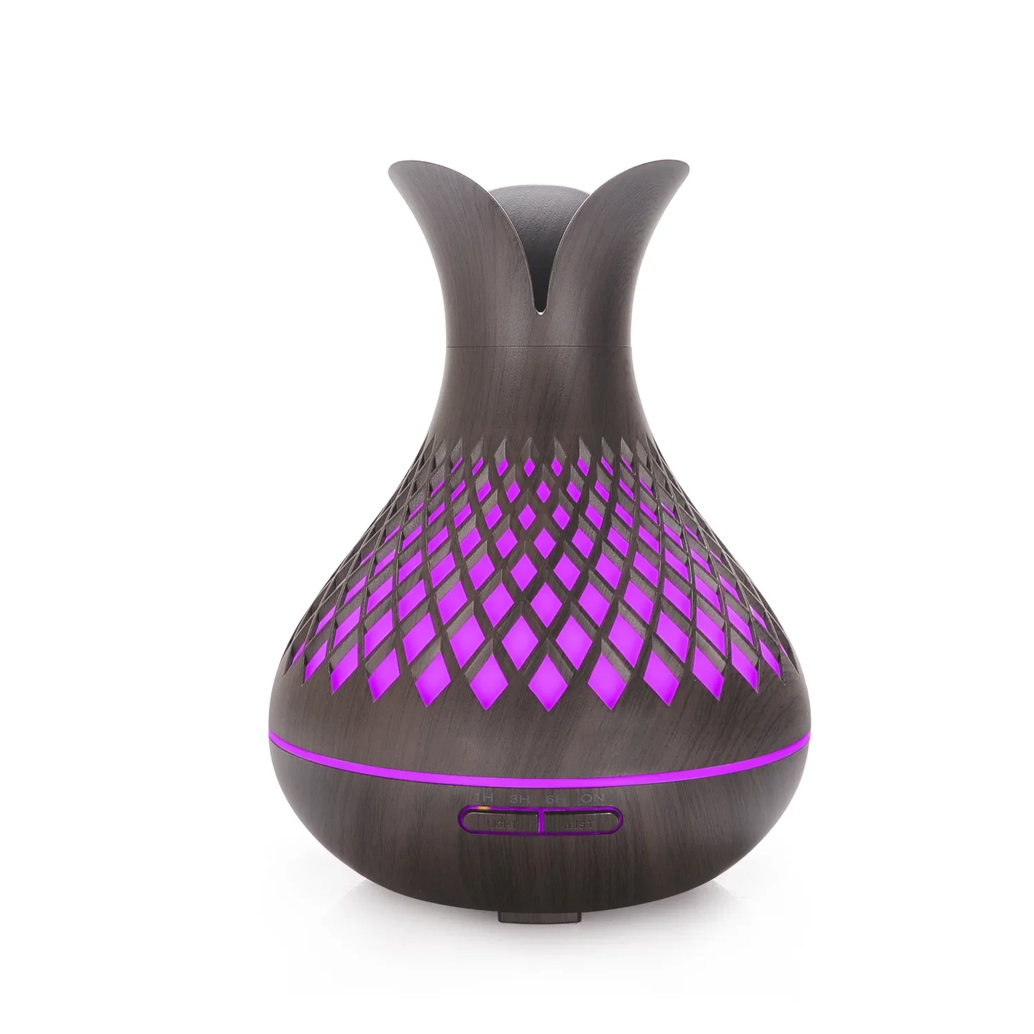 

500ML Aroma Diffuser Wood Grain Color, Essential Oil Aromatherapy Diffuser Humidifier with Remote Control for Home Office