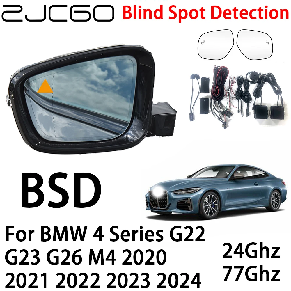 ZJCGO Car BSD Radar Warning System Blind Spot Detection Safety Driving Alert for BMW 4 Series G22 G23 G26 M4 2020~2024