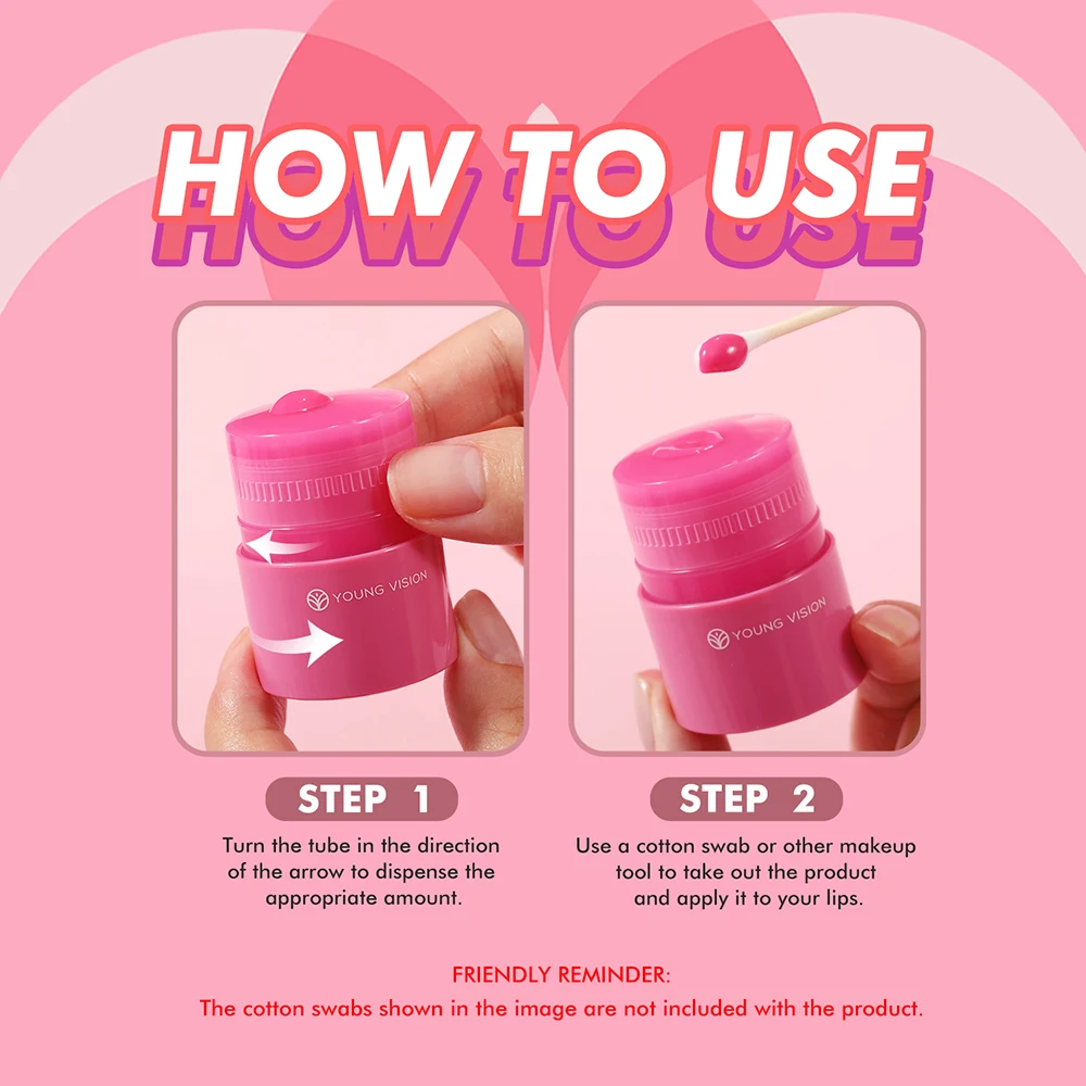 6-farbiger optionaler Twist-Lipgloss, glatt, feuchtigkeitsspendender Lipgloss, verblasst Lippenlinien, verbessert die Farbe des Lippenöl-Make-ups