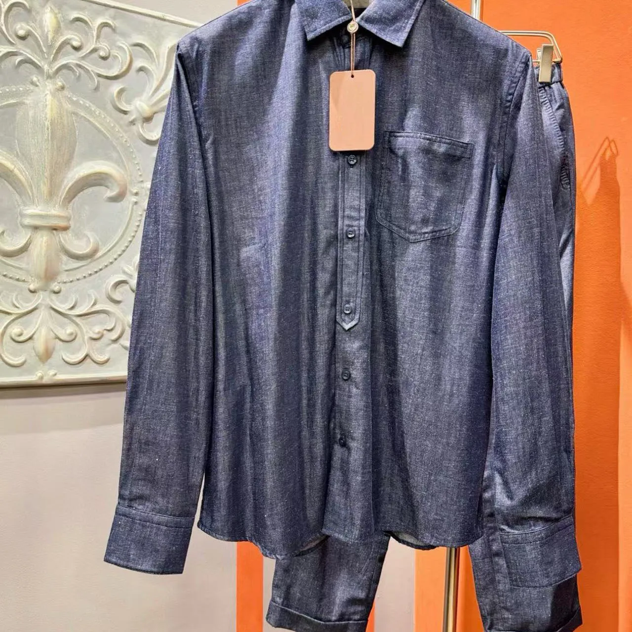 

Italian LP Men's Clothing 25 Autumn and Winter New Fashion Casual Old Money Style Business Solid Color Shirt