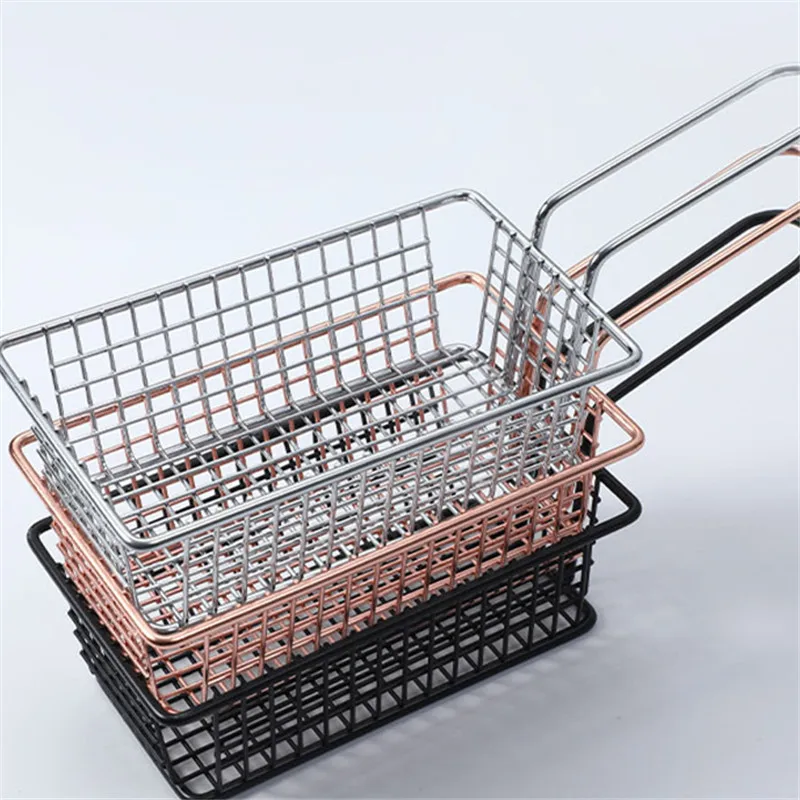 

Fried Chicken Chip Storage with Oil Strainer Creative Food Frying Basket Tableware Container French Fries Basket Snack Bucket
