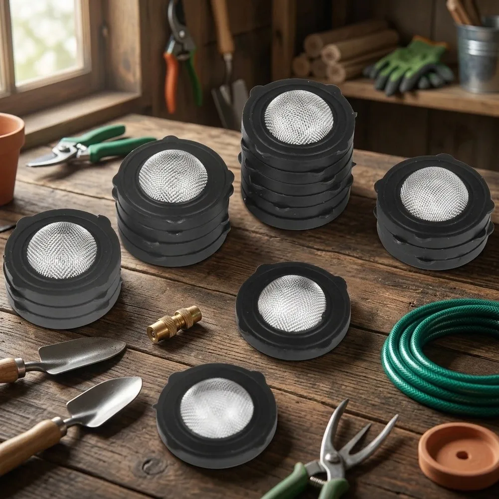 20 Piece Hose Filter Washers Set for 3/4 Inch Connections with Stainless Steel Filtration Element and Rubber Body