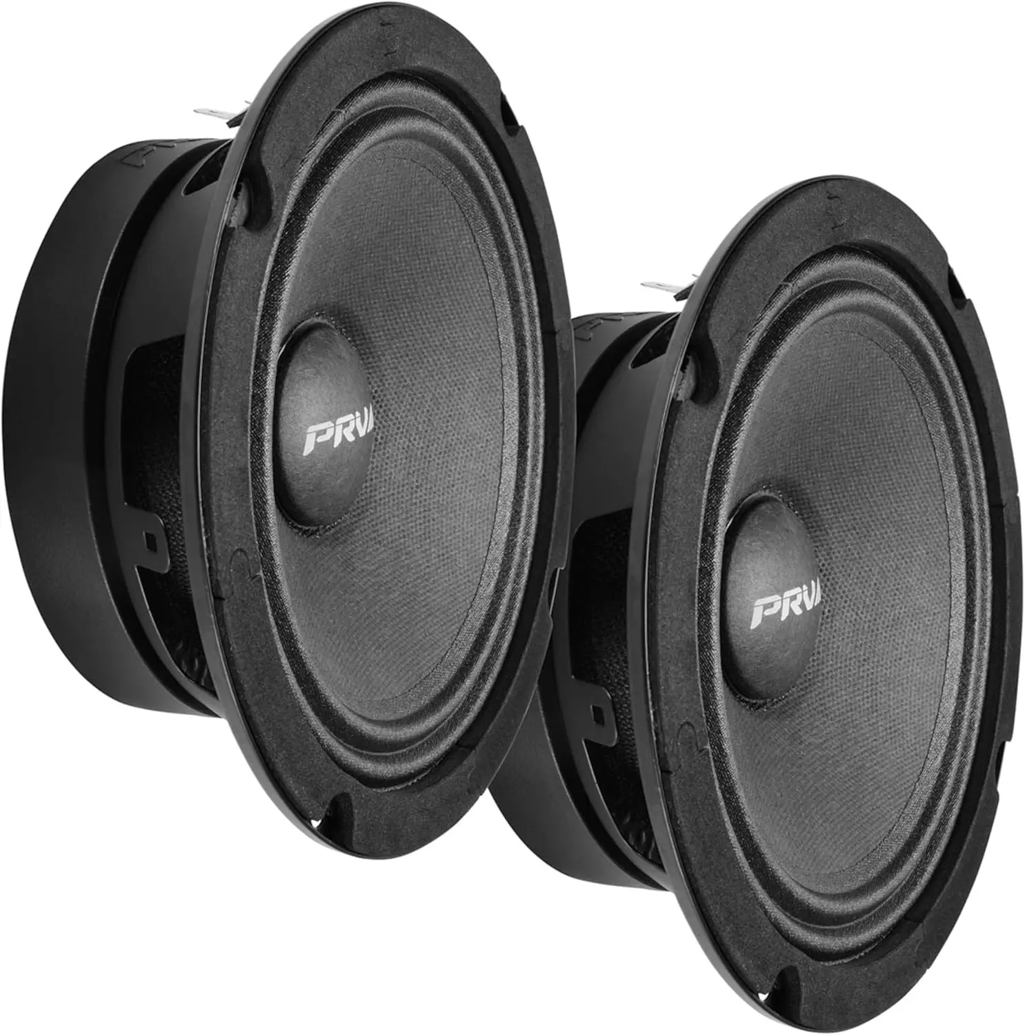 

6.5-Inch Midrange Car Speakers Pair, 200W 4 Ohm Shallow Mount for Doors, Compact Design with High Output