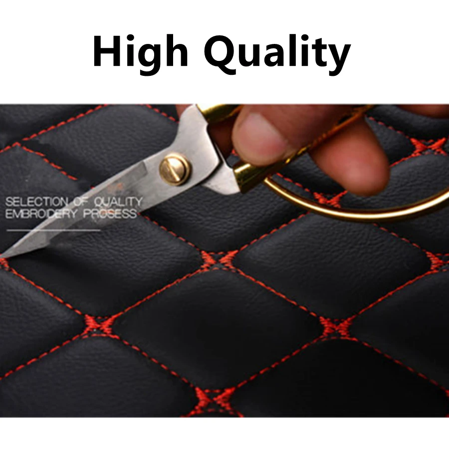 SJ XPE Leather High Side Car Trunk Mat Fit For AUDI Q5 Q5L 2024 2023-2010 Auto Fittings Cargo Liner Tail Boot Carpet Waterproof