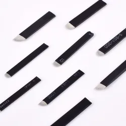 0.18mm Nano Super Sharp Black tebori Microblading Needles trucco permanente ago sopracciglio manuale aghi per tatuaggio lama 3D