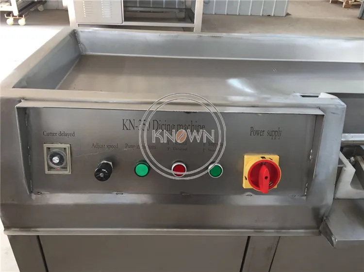 300-400 kg/h máquina cortadora de dados de carne comercial máquina de corte em cubos de legumes para venda