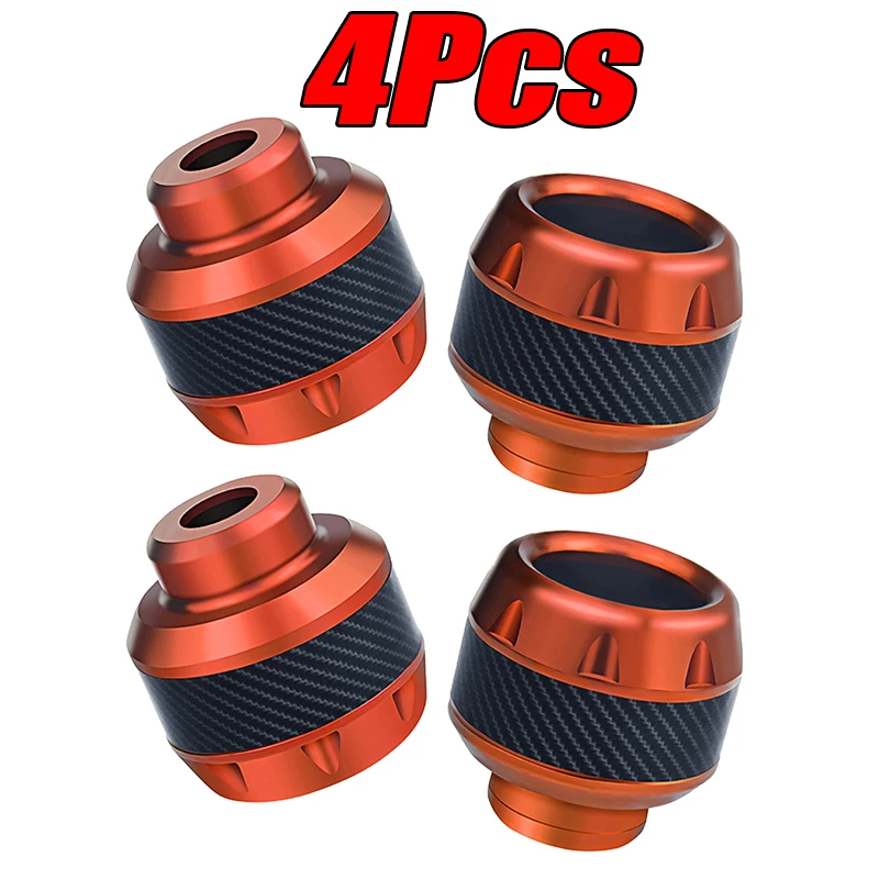 4Pcs Universal Motorrad Rad Schutz Crash Pad Motorrad Crash Protektoren Legierung Motocross Fallende Gabel Slider Tassen