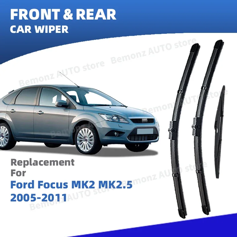 LHD Vorne Hinten Wischerblätter Für Ford Focus 2 MK2 MK2.5 Classic 2005-2012 Fließheck Windschutzscheibe Zubehör 2006 2008 2010 2011