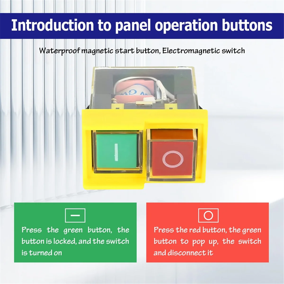 Kjd6 5 e4 250V 6A interruttore di sicurezza universale: impermeabile elettromagnetico, contro l'interruttore dello strumento di interruzione di corrente, pulsante di avvio