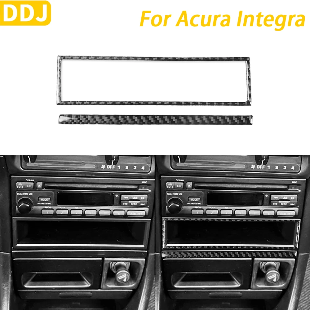 

For Acura Integra 1994-2001 Accessories Carbon Fiber Center Console Storage Box Panel Cover Trim Car Interior Decoration Sticker