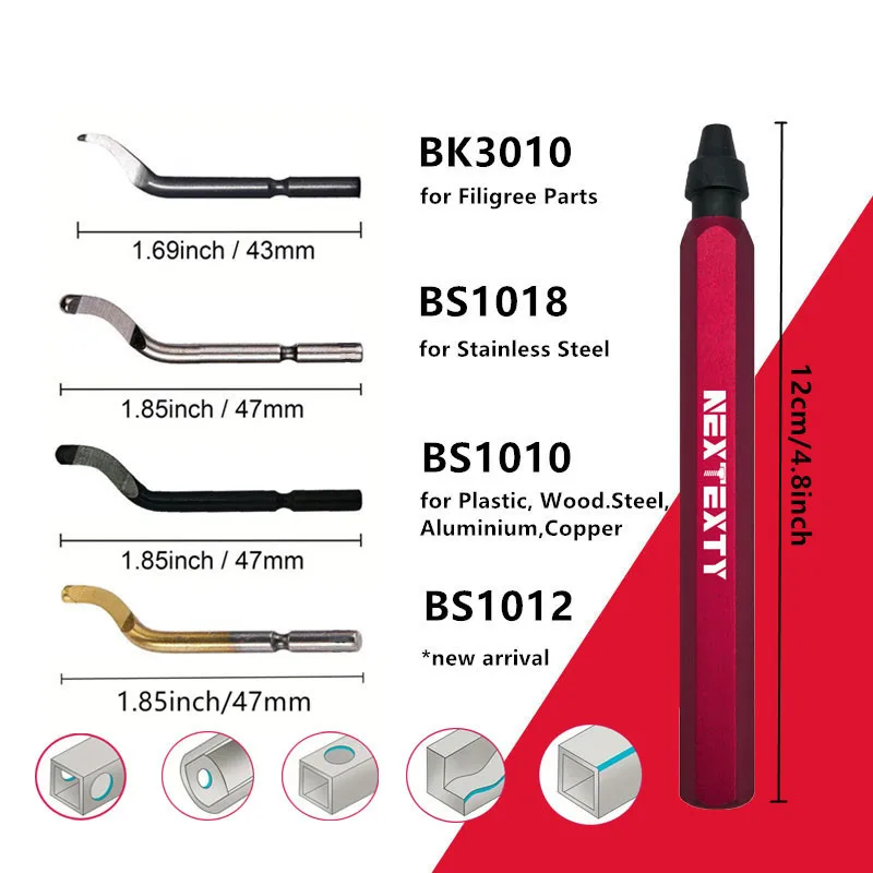 HSS شفرة فولاذية أداة إزالة الأزيز لدغ القاطع التشذيب سكين مكشطة مزيل Deburr أنبوب مخرطة عدة الراتنج المعدني البلاستيك الخشب ثلاثية الأبعاد لتقوم بها بنفسك