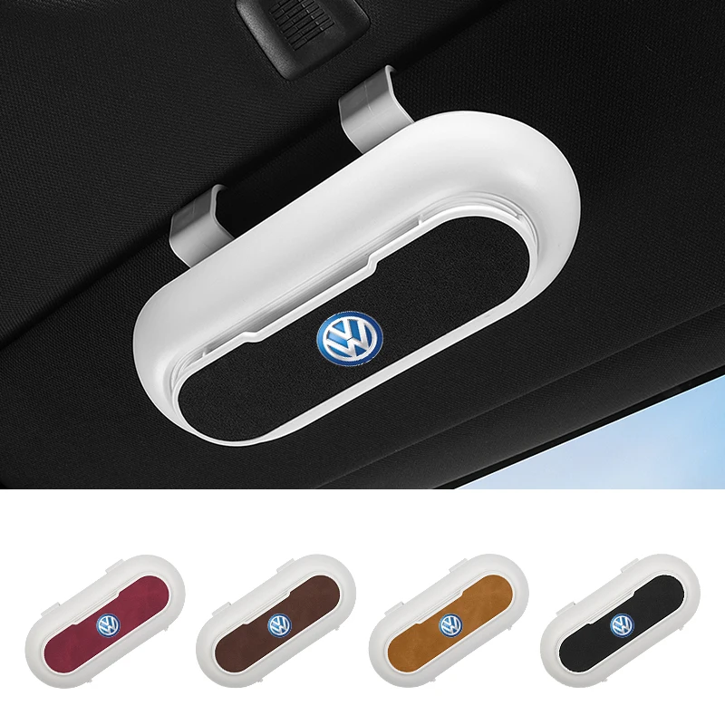 Car Glasses Case Holder Sun Visor Sunglasses Box Hanger Glasses Clip For Volkswagen VW Golf 4 6 GTI Tiguan B5 B6 B7 MK5 MK6 Polo