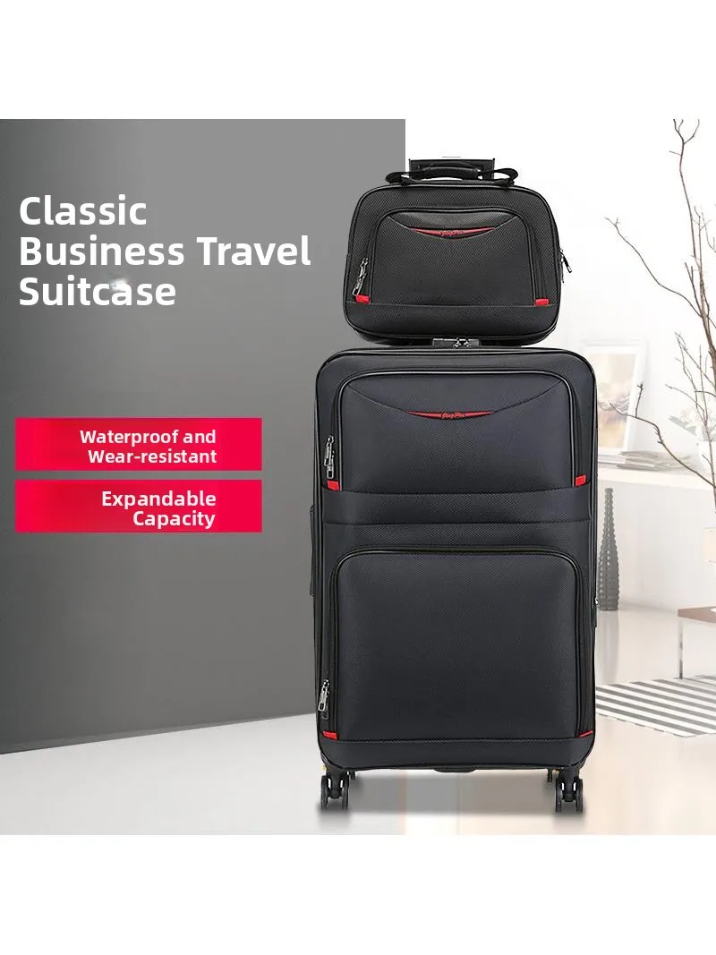 

Thiened Ox ткань Lage сумка 20-28 дюймов чемодан на колесиках M бесшумный универсальный дорожный чемодан на колесах сумка