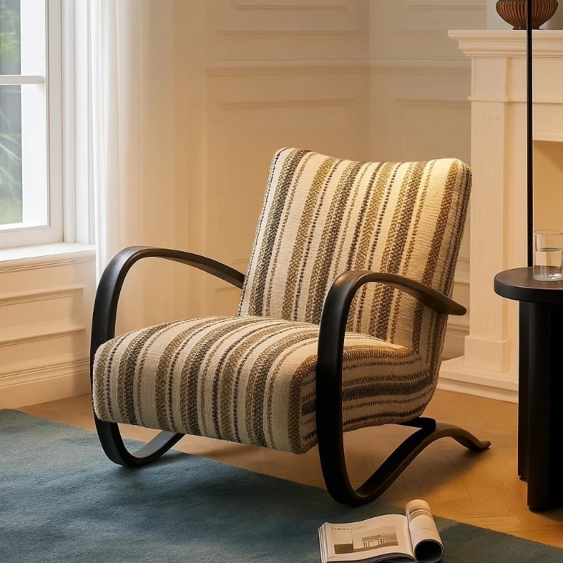 

Leisure chair living room French retro balcony bedroom sofa chair antique designer armrest