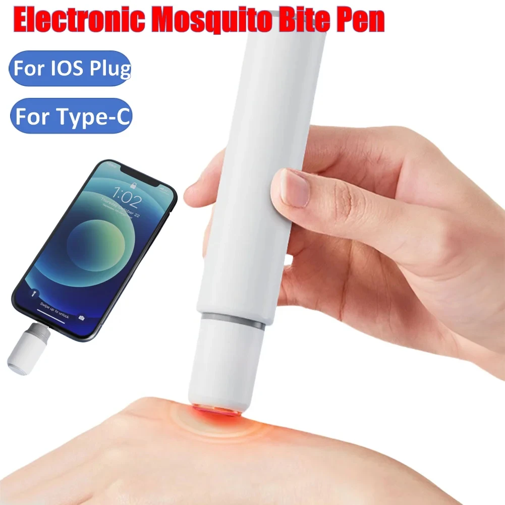 

Electronic Mosquito Bite Pen Natural Portable Mosquito Insect Bite Relieve Itching Pen Chemical-Free for Camping Travel Outdoor