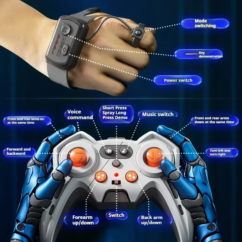 لعبة سيارة كاواي هدية-كلب روبوت ذكي Rc، سيارة تعمل بالتحكم عن بعد، سيارات Rc ذات 8 عجلات، سيارة انجراف Rc بمستشعر للإقامة، ألعاب للأولاد