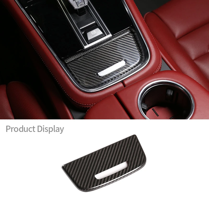 

For Porsche Panamera 971 2017-2020 Real Carbon Fiber Car Central Control Storage Box Decorative Cover Auto Interior Accessories