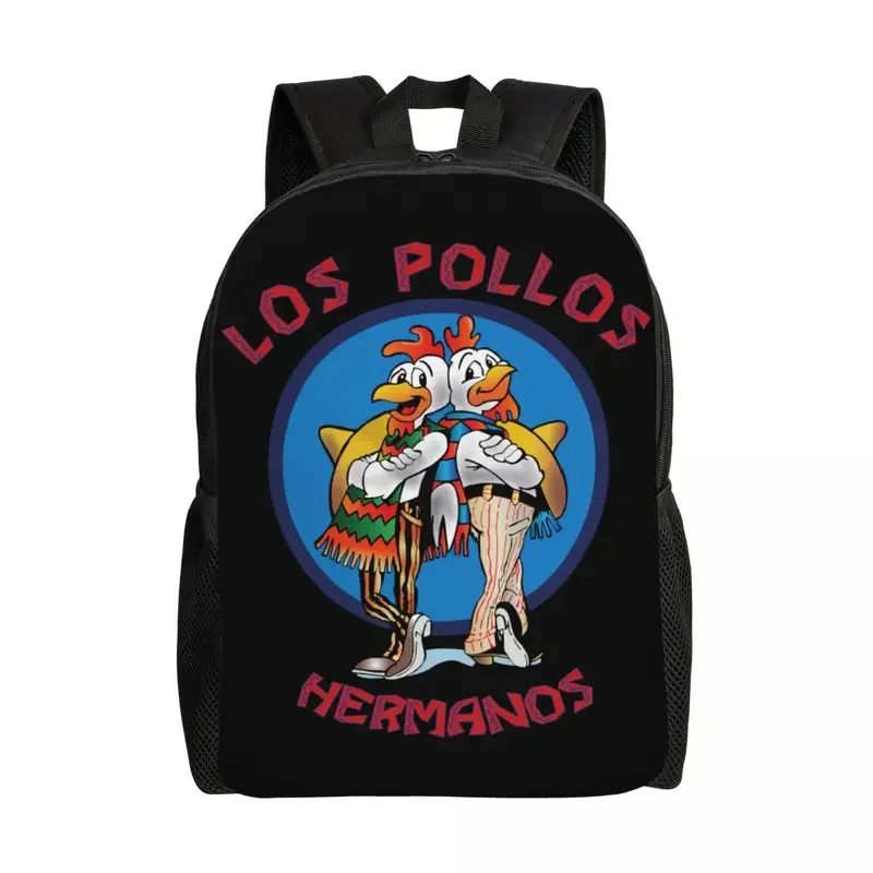 Funny Los Pollos heros laptop backpack men women casual bookbag for school college students Breaking Bad bag