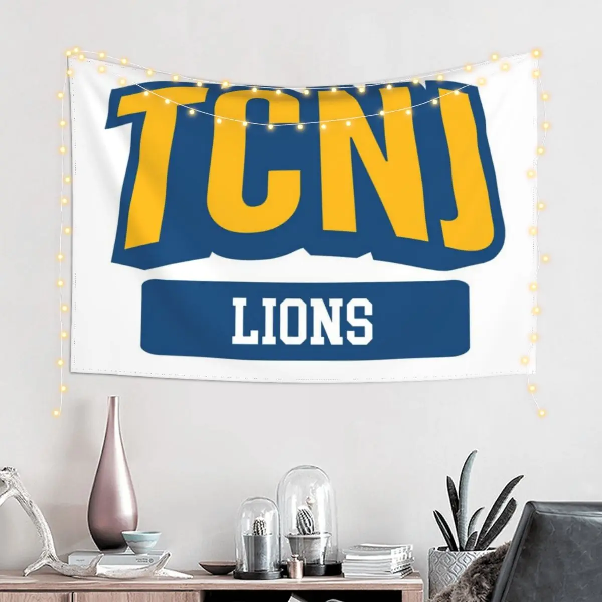 

TCNJ Lions Collegiate Arch Tapestry Wall Hanging Wall Wallpaper Bedroom Cute Room Decor Home Decor Aesthetic Tapestry
