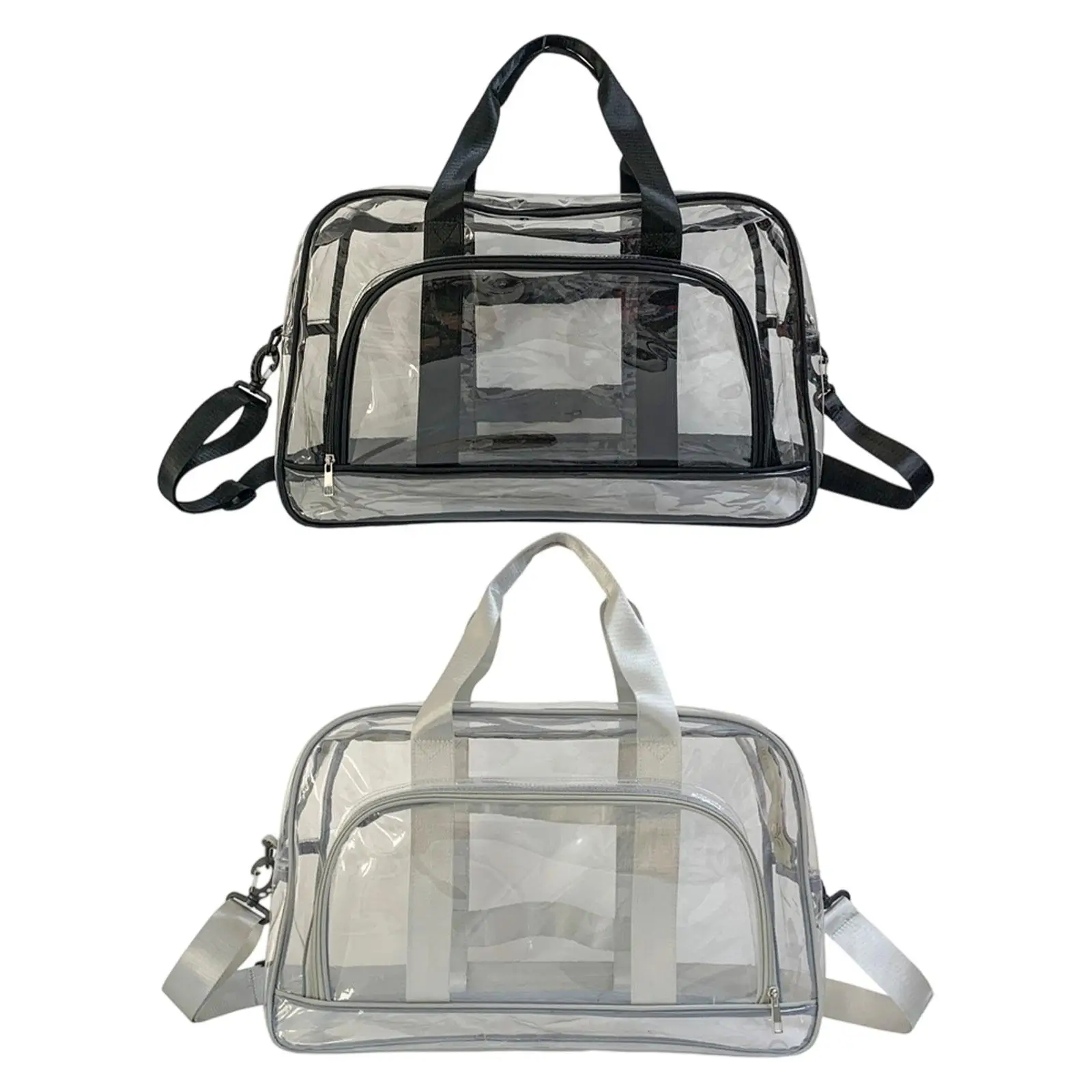 Clear Toiletry Bag for Women Men Waterproof Organizer PVC Transparent Makeup Bag Tote Bag for Airport Travel Gym Events Airline