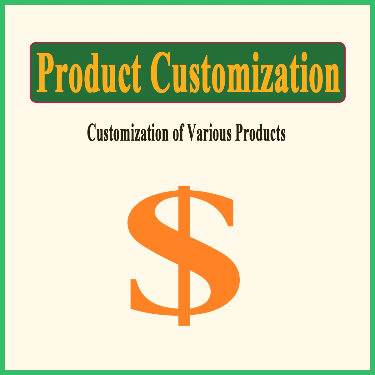 

Customized Products/Customization of non-standard parts