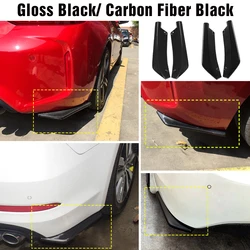 For VW Golf MK5 MK6 MK7 GTI R GTD 2014-2019 Rear Bumper Lip Side Aprons Spats Splitter Glossy Black / Carbon Fiber Notice Size！